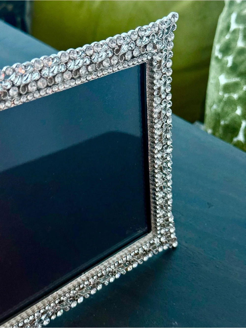 Silver Crystal-Embellished Photo Frame